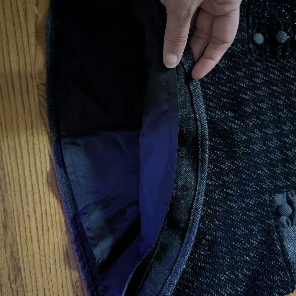 Desigual Black and Gray A-Line Knee-Length Skirt - Picture 6 of 13